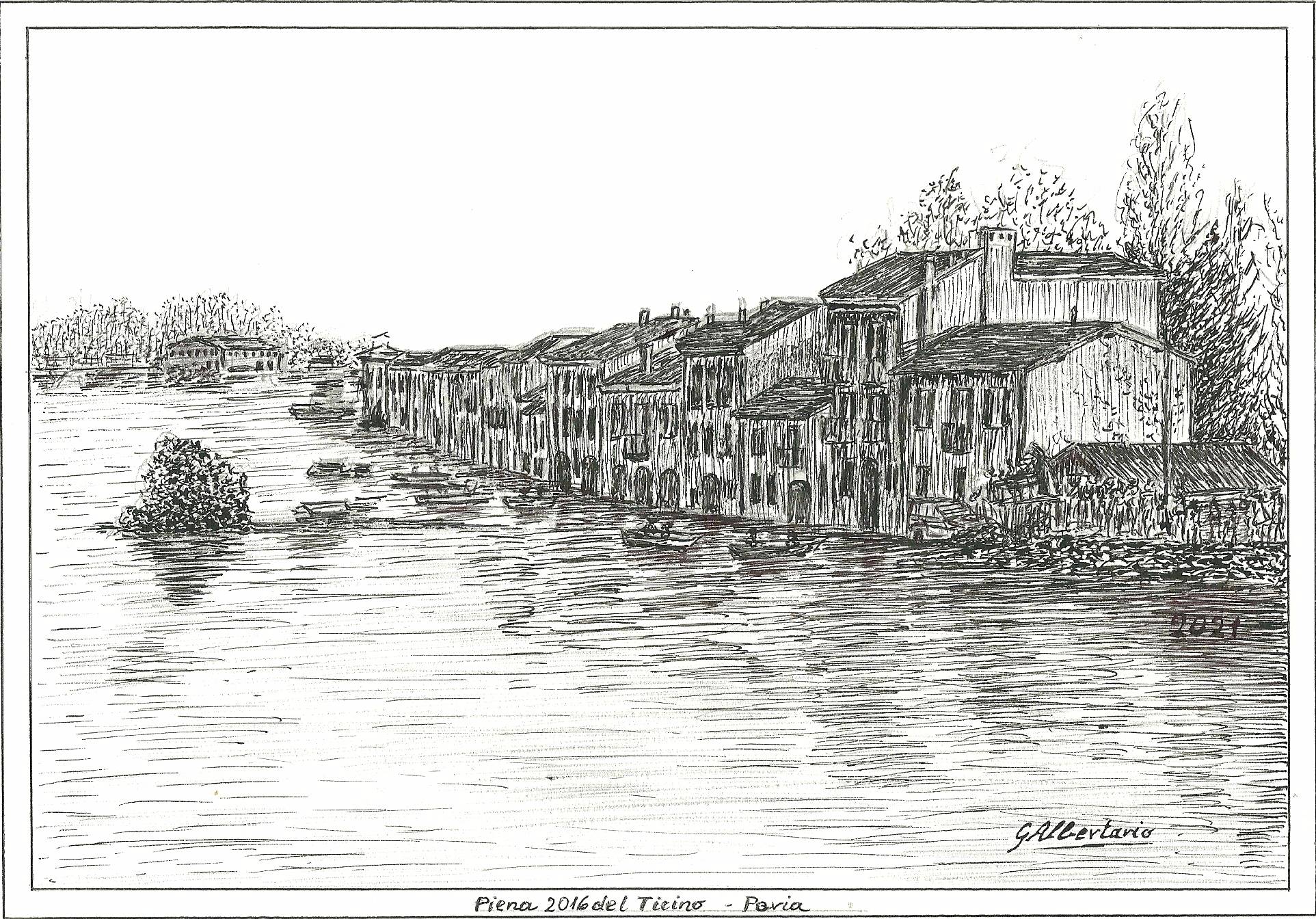 Piena 2016 del Ticino a Pavia